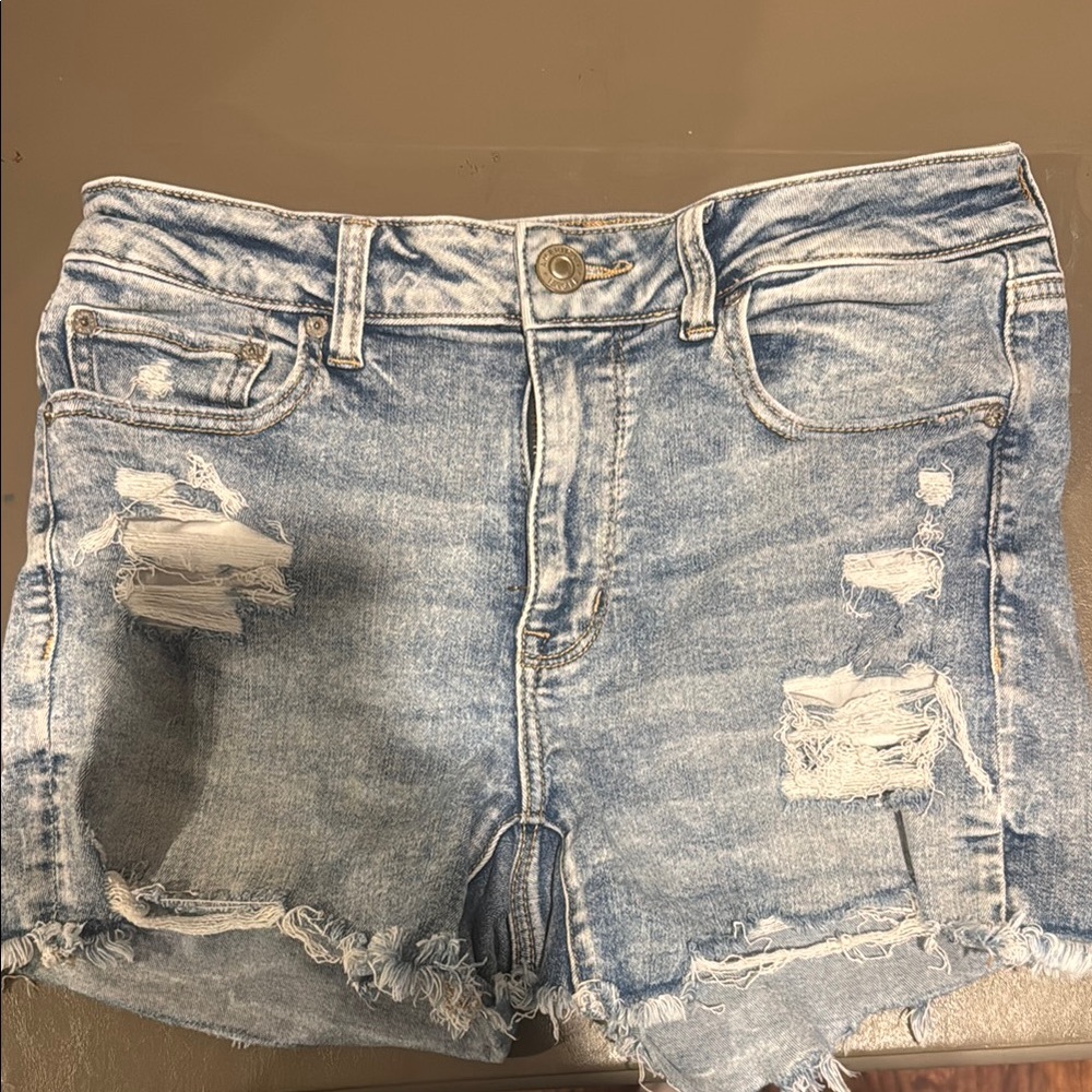American Eagle Blue Vintage Distressed Jean Shorts